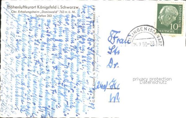 Koenigsfeld Schwarzwald Chr Erholungsheim Doniswald – Bild 2