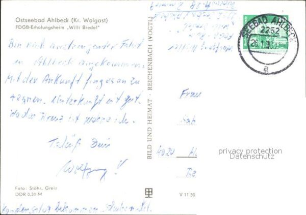 Ahlbeck Ostseebad FDGB Erholungsheim Willi Bredel – Bild 2