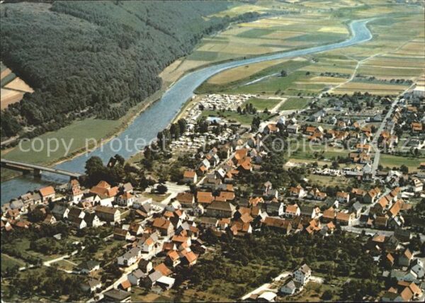 Oberweser Hessen Gieselwerder Fliegeraufnahme