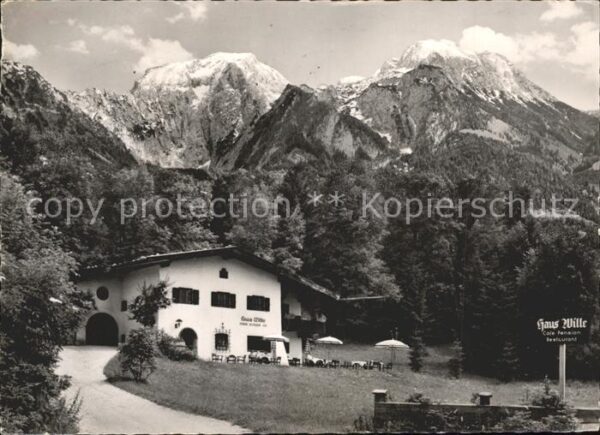 Schoenau Berchtesgaden Cafe Pension Restaurant Haus Wille