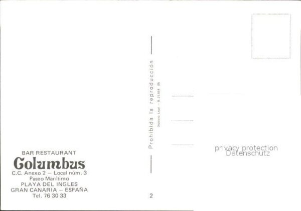 Playa del Ingles Bar Restaurant Columbus – Bild 2