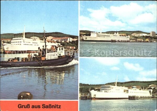 Sassnitz Ostseebad Ruegen Fähre Fischboot