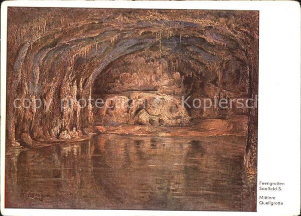 Saalfeld Saale Feengrotten Mittere Quellgrotte Künstle