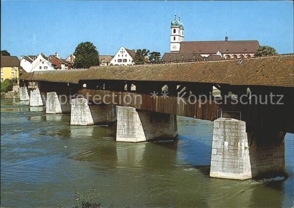 Bad Saeckingen Hochrhein Alte Holzbrücke St Fridolins