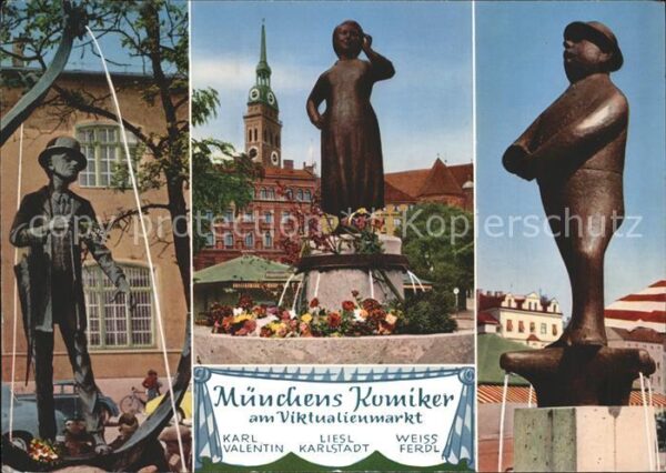 Muenchen Viktualienmarkt Karl Valentin Liesl Kar