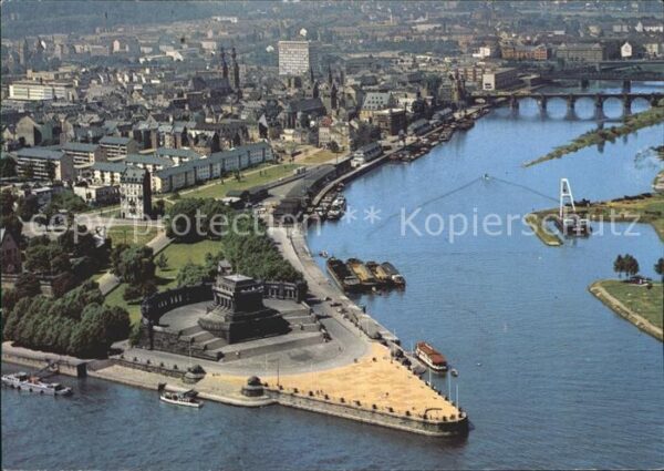 Koblenz Rhein Deutsche Eck Fliegeraufnahme