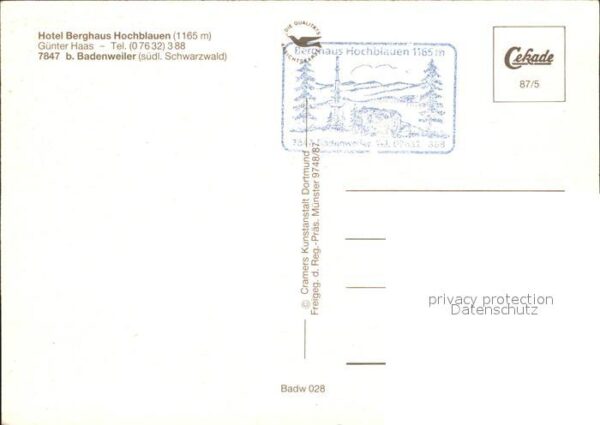 Badenweiler Hotel Berghaus Hochblauen – Bild 2