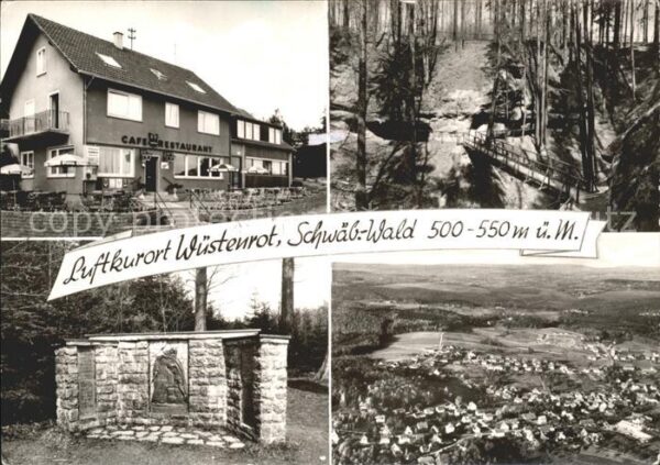 Wuestenrot Pension Cafe Schönblick Fliegeraufnahme
