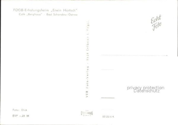 Bad Schandau FDGB Erholungsheim Erwin Hartsch Cafe B – Bild 2