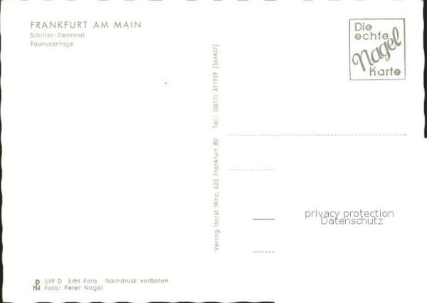 Frankfurt Main Schiller Denkmal Taunusanlage – Bild 2