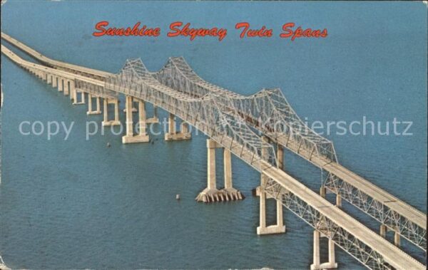 Bruecken Bauwerke Sunshine Skyway Twin Spans Tampa Bay