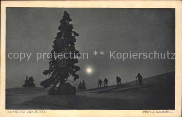 Foto Gaberell J. Nr. 1378 Aufstieg zur Hütte