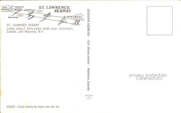 Staudamm Talsperre Long Sault Spillway Dam St. Lawrence Se – Bild 2
