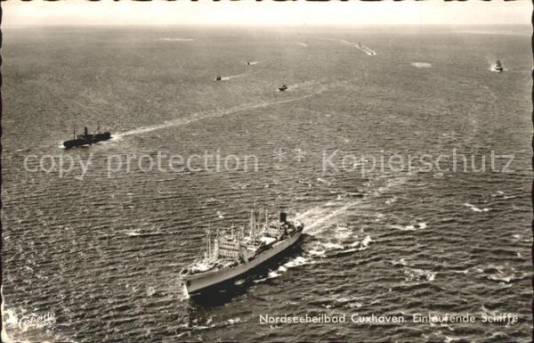Schiffe Ships Navires Cuxhaven Fliegeraufnahme