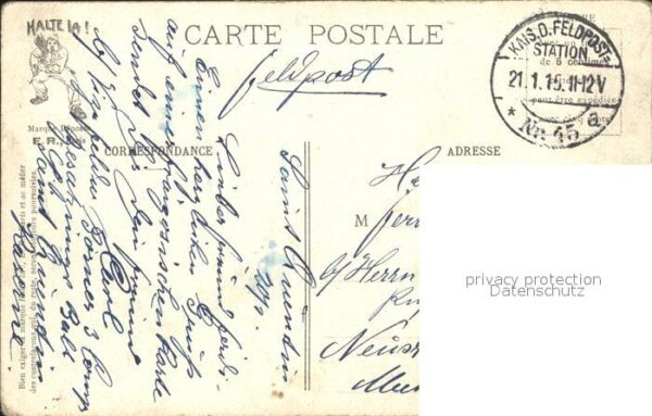 Militaria Frankreich Humor Liederkarte Trompete – Bild 2