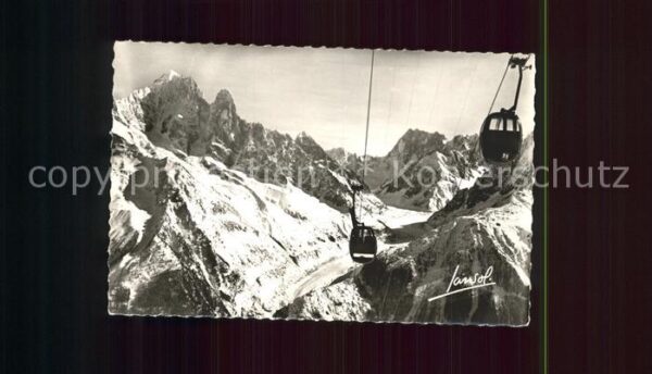 Seilbahn Index Verte Dru Mer de Glace Grande Jor
