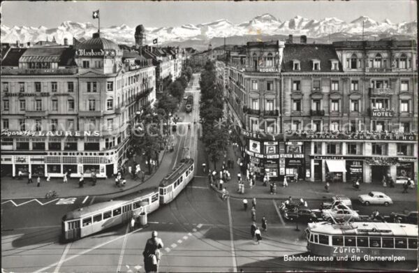 Strassenbahn Bahnhofstrasse Glarneralpen Zürich