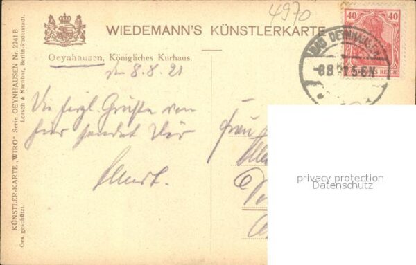 Verlag WIRO Wiedemann Nr. 2241 B Oeynhausen Königliches Kurhaus – Bild 2