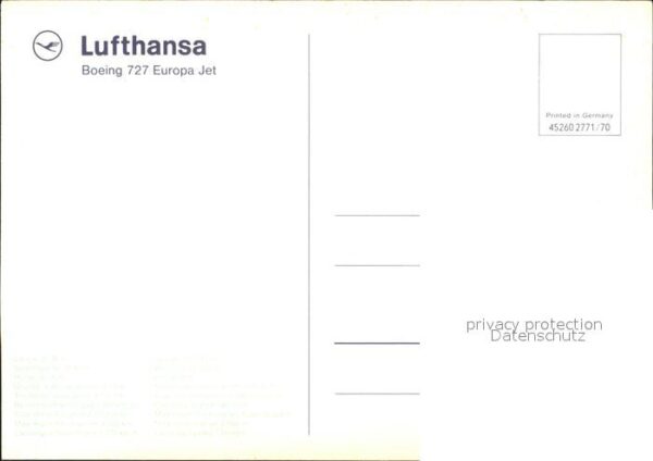 Lufthansa Boeing 727 Europa Jet – Bild 2
