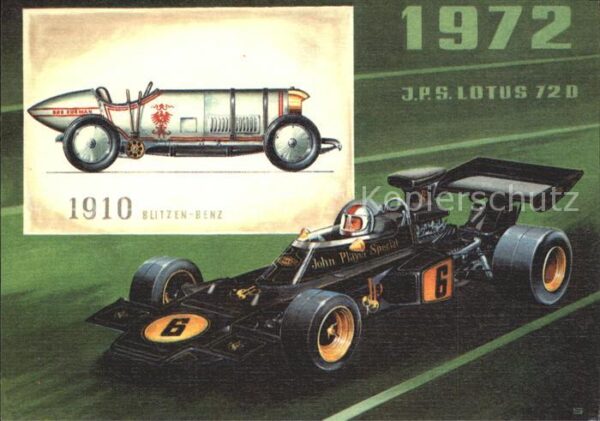 Autorennen Formel 1 J.P.S. Lotus 720 1910 Blitzen-