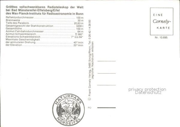 Astronomie Radioteleskop Bad Münstereifel-Effelsbe – Bild 2