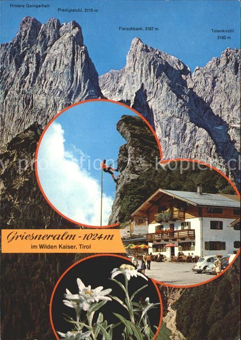 Bergsteigen Klettern Griesneralm Wilder Kaiser Tirol Edelwei