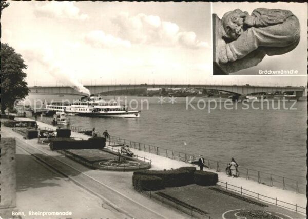 Dampfer Seitenrad Goethe Bonn Rheinpromenade Bröckemännch