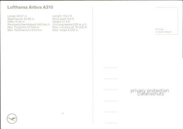 Lufthansa Airbus A310 – Bild 2