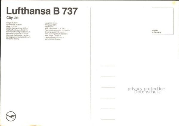 Lufthansa B-737 City Jet – Bild 2