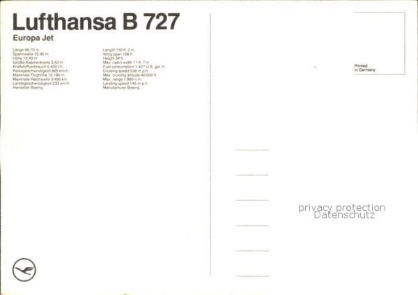 Lufthansa B-727 Europa Jet – Bild 2