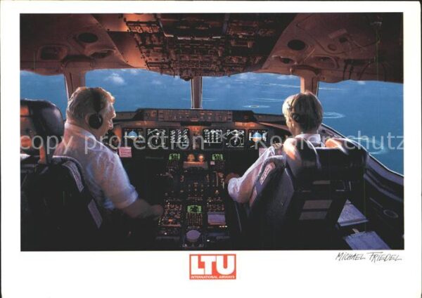 Flugzeuge Zivil LTU Cockpit MD-11 Piloten