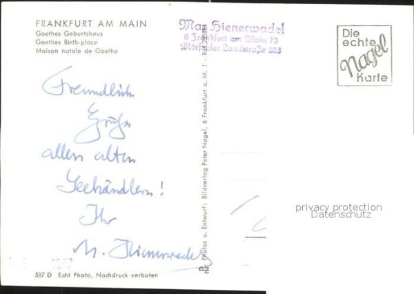 Goethe Johann Wolfgang von Geburtshaus Frankfurt am Main – Bild 2