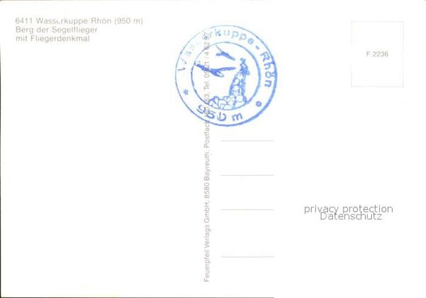 Segelflug Gliding Vol-Voile Vuolo-a-Vela Wasserkuppe Rhön Fliegerdenkmal – Bild 2