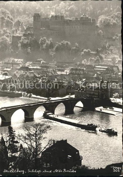 Foto Popp Nr. 368 Heidelberg Schloss Alte Brücke