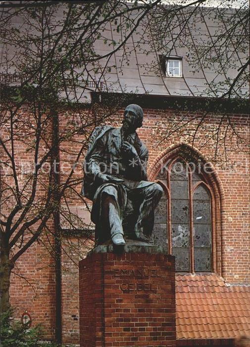 Luebeck Emanuel Geibel Denkmal