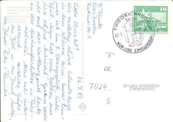 Gotha Thueringen FDGB Erholungsheim August Bebel Friedri – Bild 2