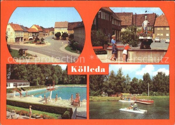 Koelleda Tretboote Schwimmbad, Stadt, Brunnen