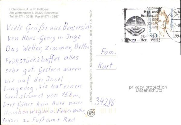 Bensersiel Hotel Röttgers Walzer-Lied – Bild 2