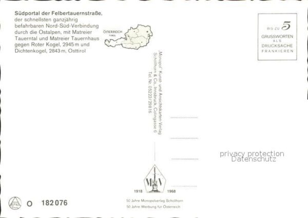 Tauern Feldbertauernstrasse Südportal Matreier – Bild 2