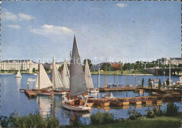 Hamburg Alster Segelboote