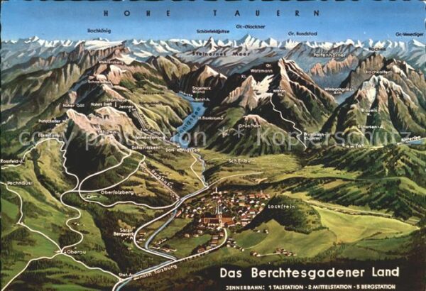 Panoramakarte Berchtesgadener Land