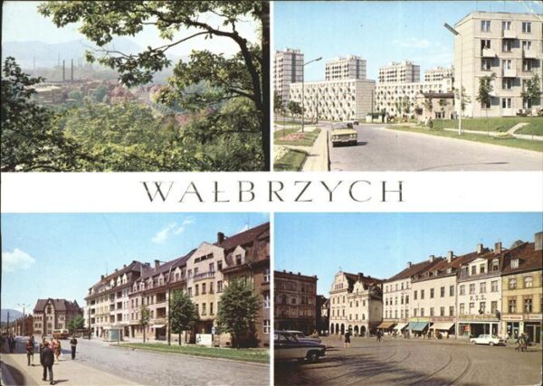 Walbrzych Waldenburg Widok ogolny Aleja Wyzwolenia Ulica Wla