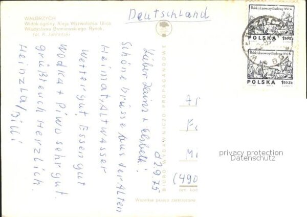 Walbrzych Waldenburg Widok ogolny Aleja Wyzwolenia Ulica Wla – Bild 2