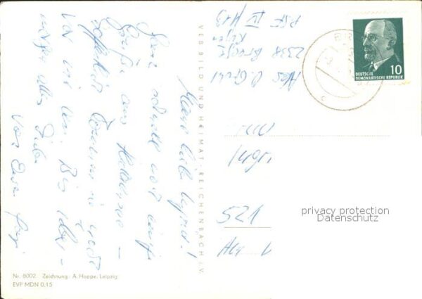Landkarte auf Ak Hiddensee Vitte Kloster Neuendorf Insel – Bild 2