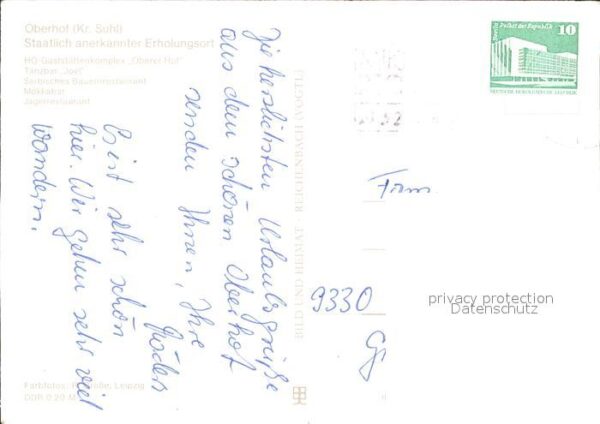 Oberhof Thueringen HO Gaststättenkomplex Oberer Hof – Bild 2