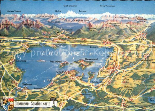 Chiemsee Straßenkarte