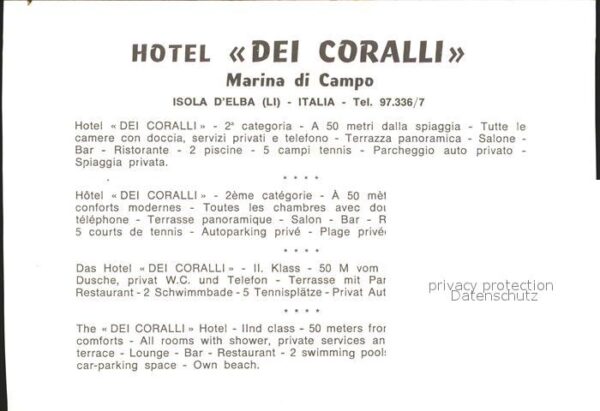 Marina di Campo Hotel Dei Coralli – Bild 2
