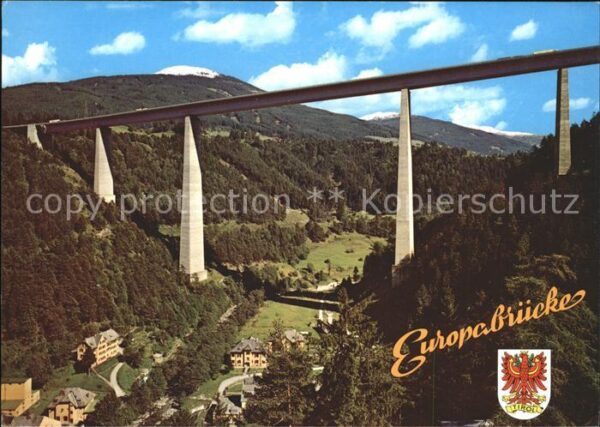 Tirol Region Europabrücke Blick gegen Silltal und Pa