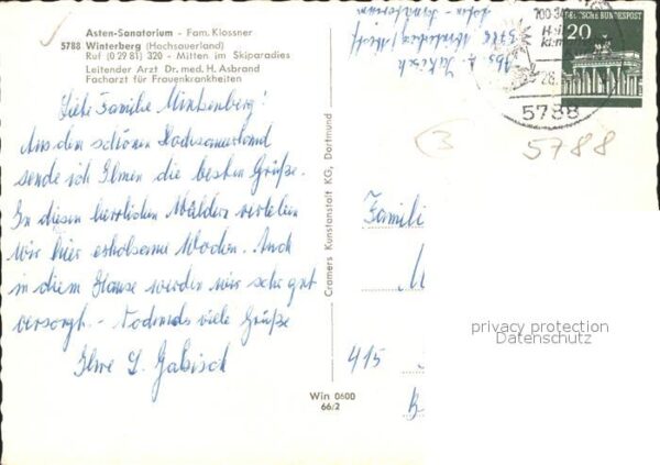 Winterberg Hochsauerland Asten Sanatorium – Bild 2