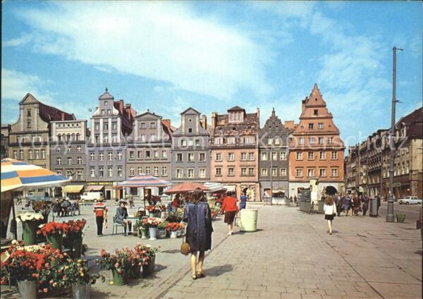 Wroclaw Blumenmarkt Giebelhäuser
